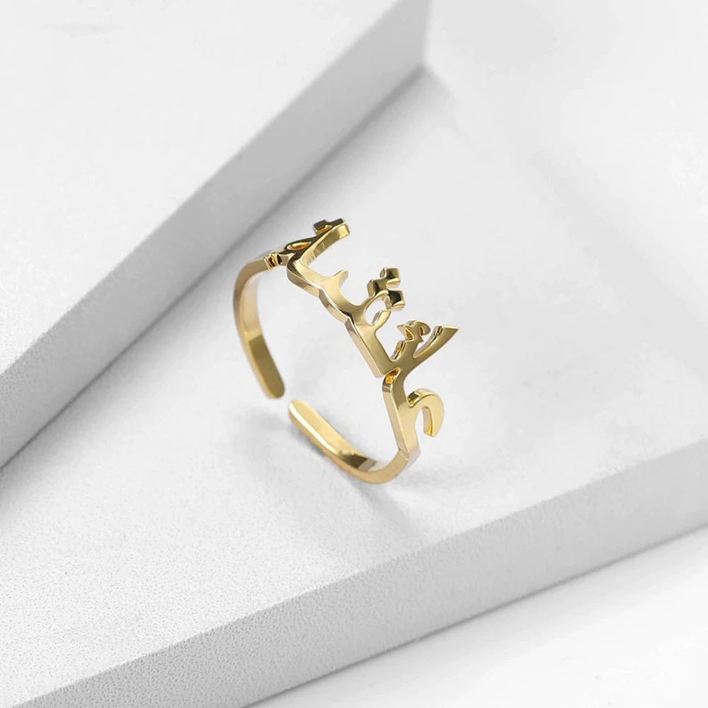 Custom name hot sale ring gold